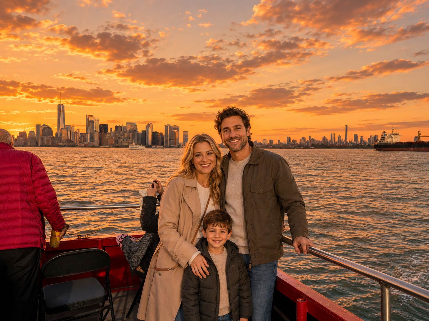 Golden hour skyline cruise in NYC